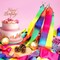 20-Pack Ribbon Dancing Wands for Kids – Rainbow Dance Streamers, Princess Party Favors, Gymnastics Twirling Ribbon Sticks, Artistic Play & Goodie Bag Stuffers for Girls (Rainbow)